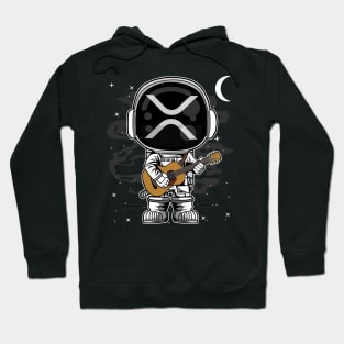 Astronaut Guitar Ripple XRP Coin To The Moon Crypto Token Cryptocurrency Blockchain Wallet Birthday Gift For Men Women Kids Hoodie